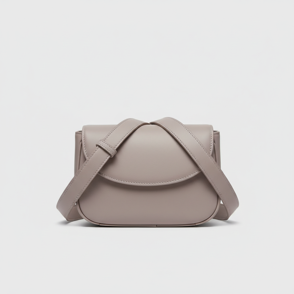 Luxe Harmony luxury shoulder bag in Lavender Grey - front view