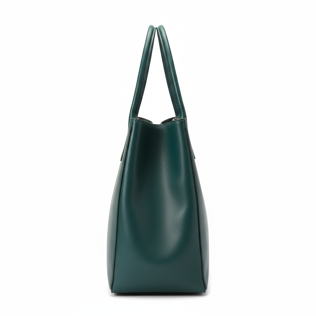 Everyday Shopper Tote – Ocean Teal – Side View