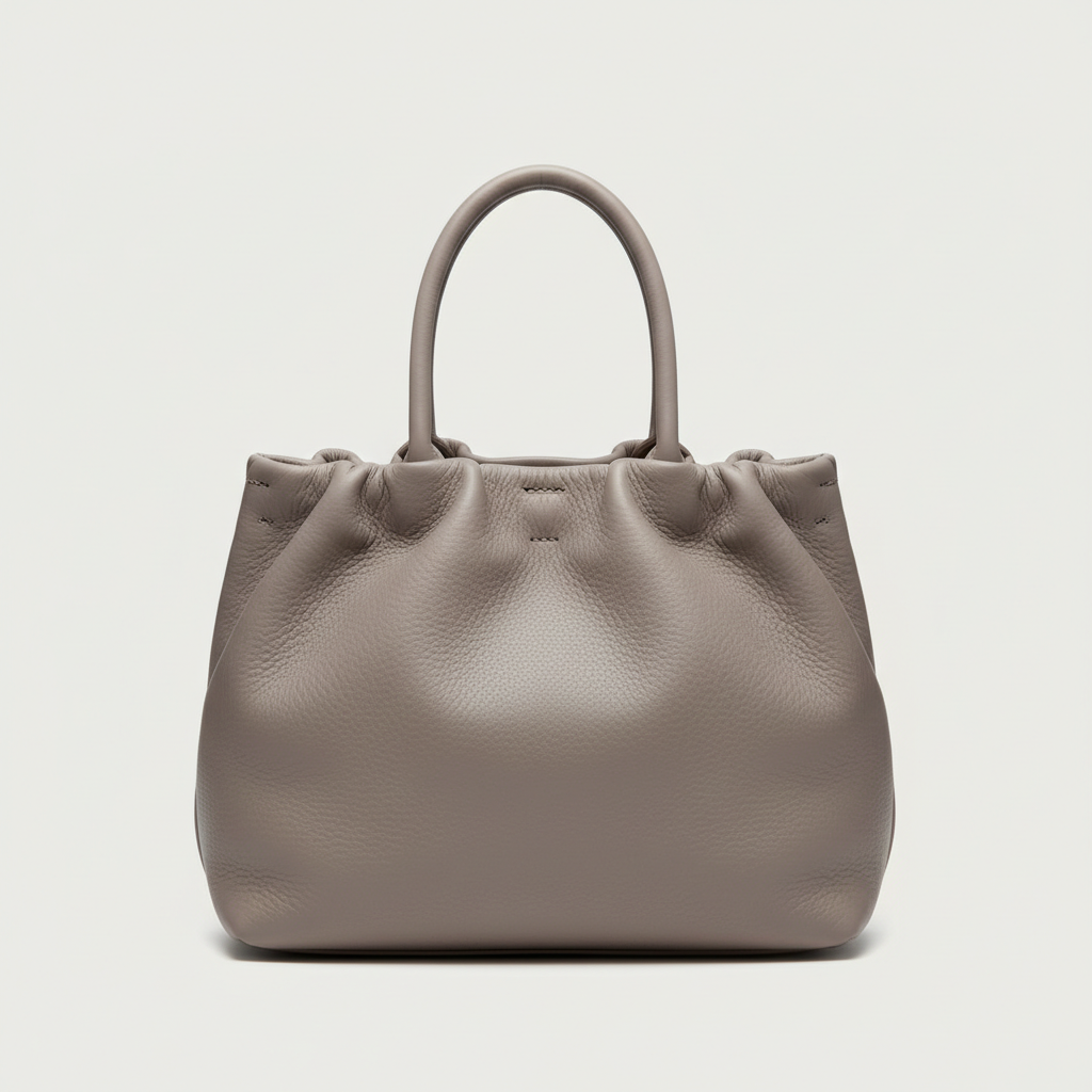 City Sleek Bag gathered tote in Lavender Grey – front view