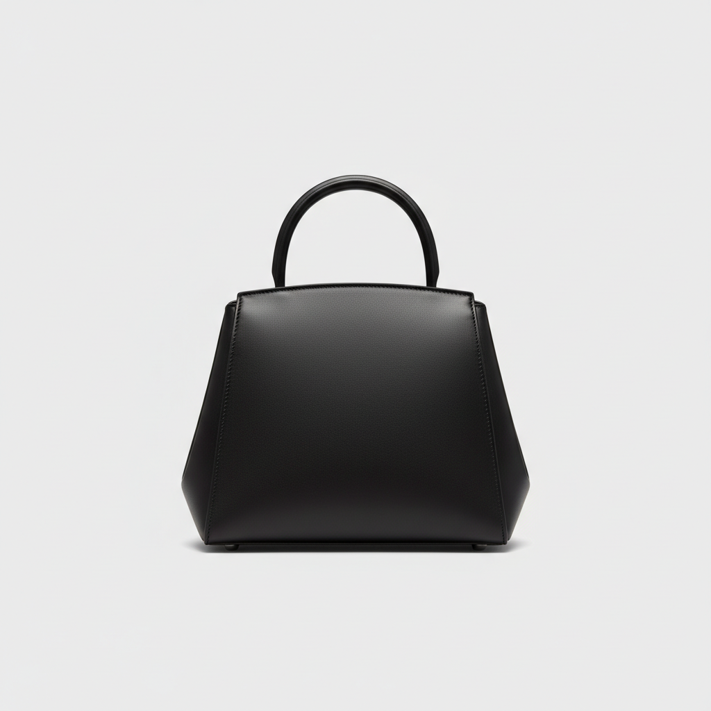 Contemporary Bloom luxury top handle handbag in Midnight Black - hero view