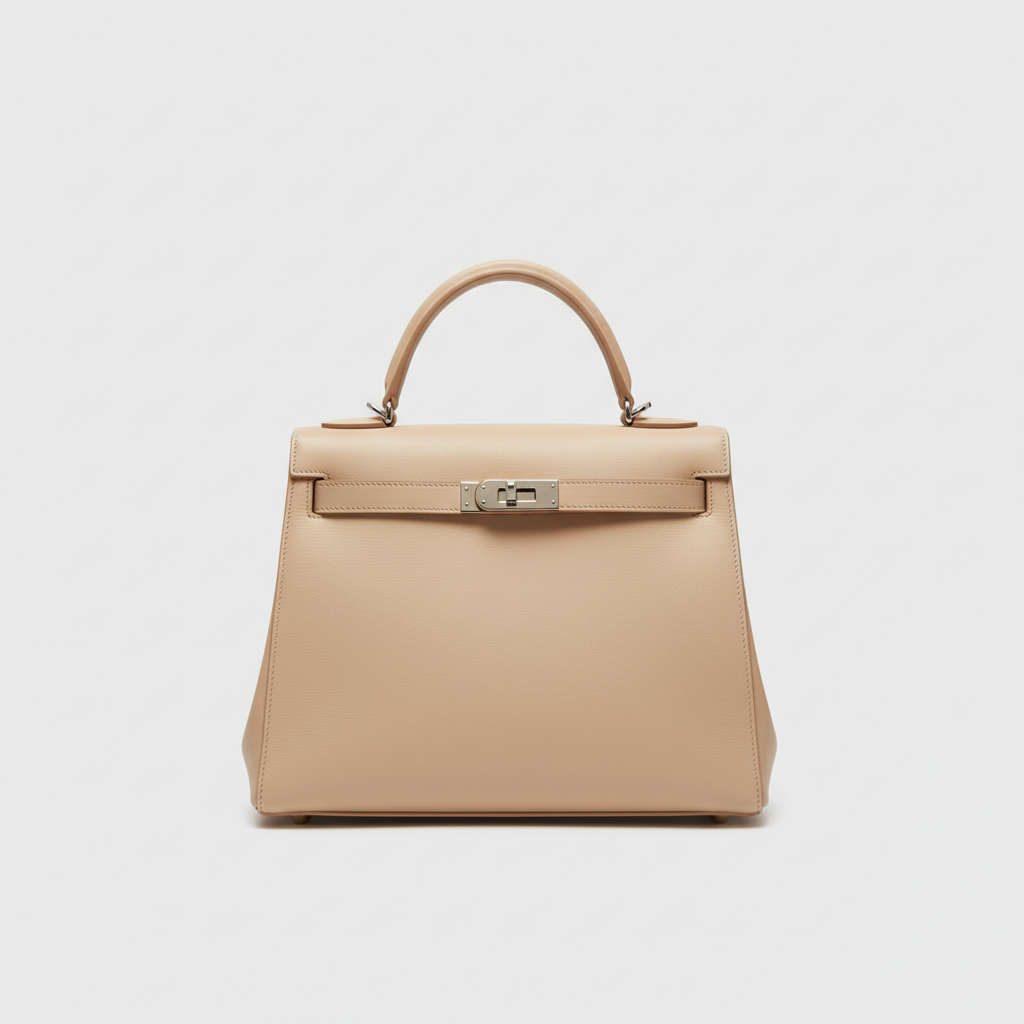 Refined Elegance luxury structured handbag in Pearl Beige – hero view