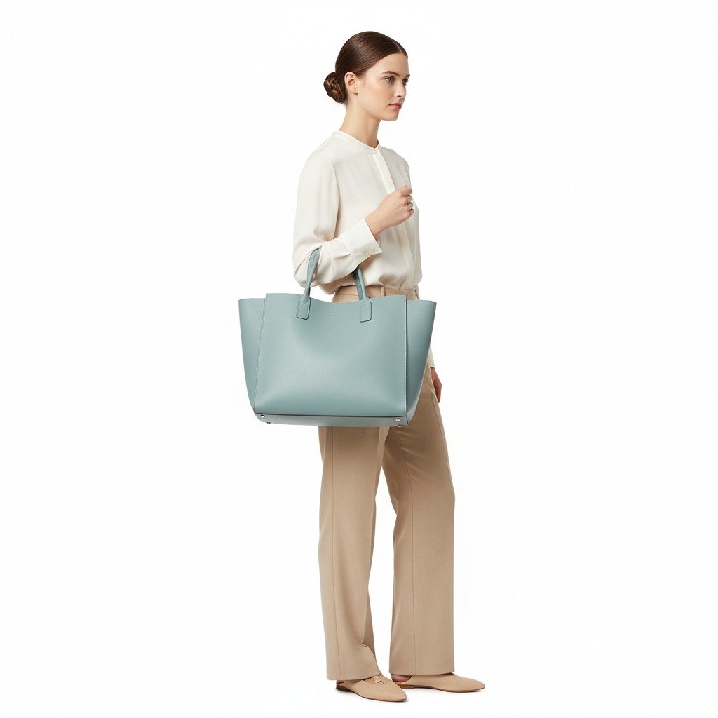 Urban Stylish Tote – Aqua Mist – Model