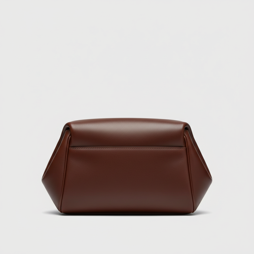 Classic Carry sculptural leather handbag in Chocolate Brown - hero view
