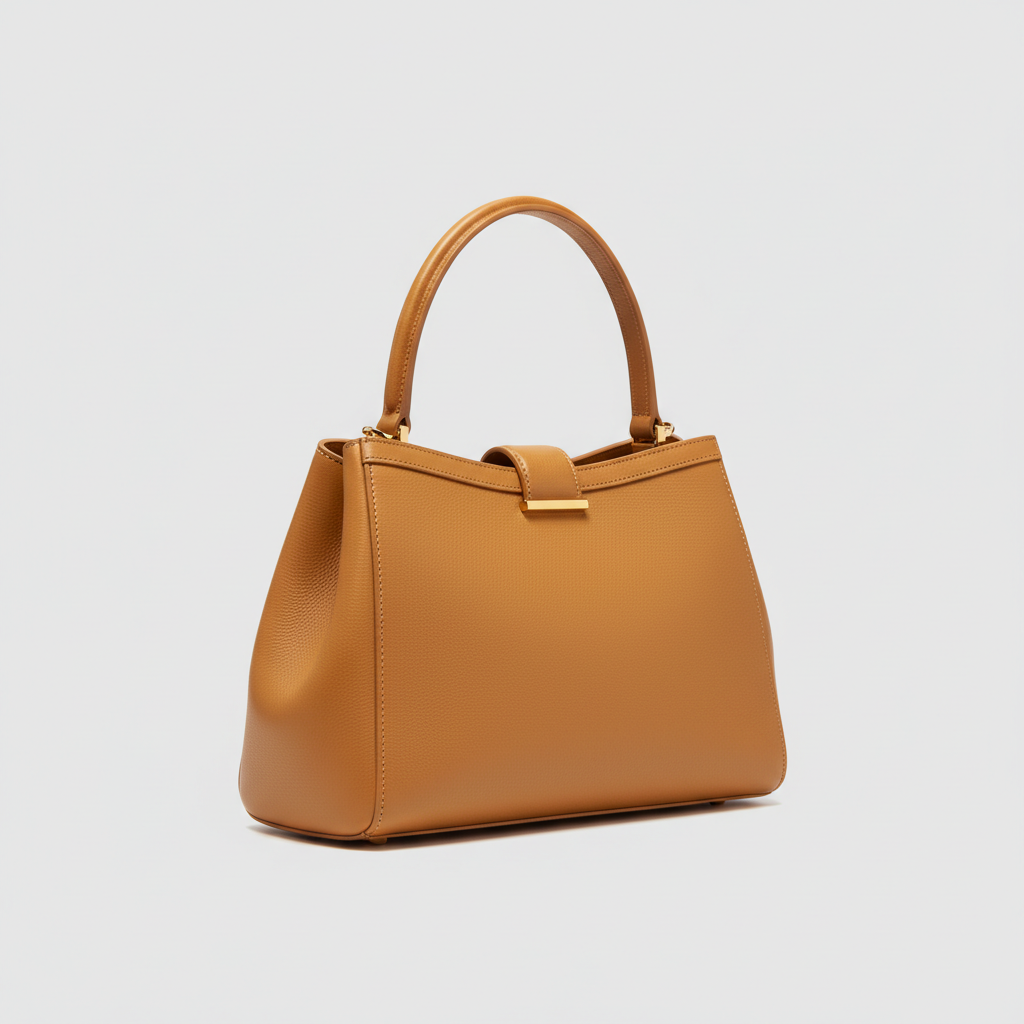 Velvet Grace luxury handbag in Amber Gold - leather detail close-up