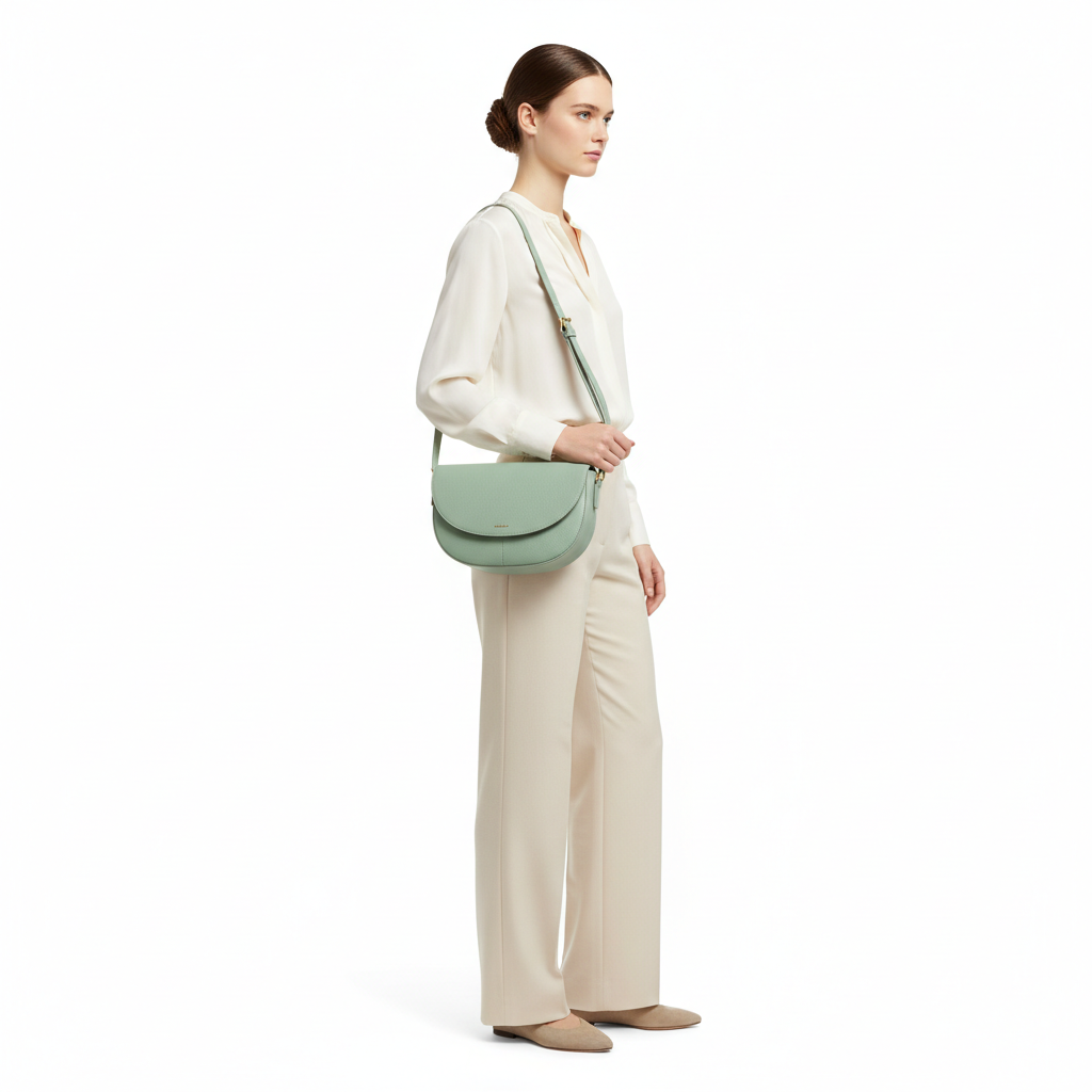 Everyday Saddle Bag – Pistachio Green – Model