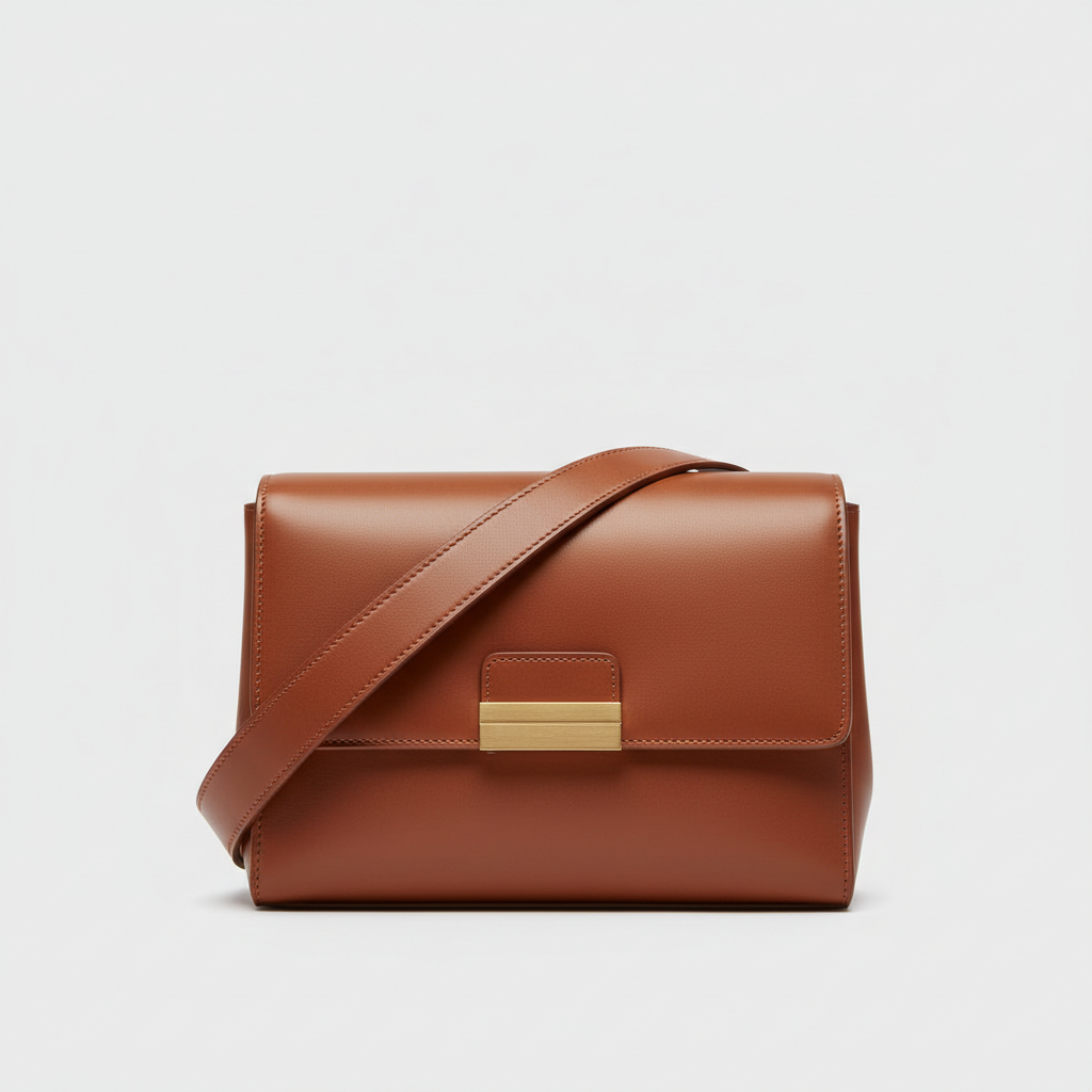 Sophisticated Knot shoulder bag in Cinnamon Copper - front view