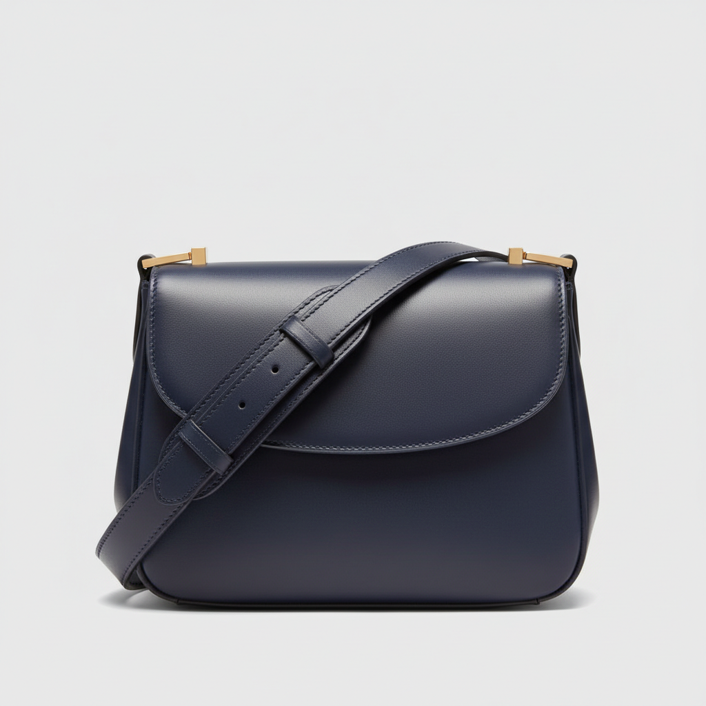Luxe Harmony luxury shoulder bag in Midnight Indigo – front view