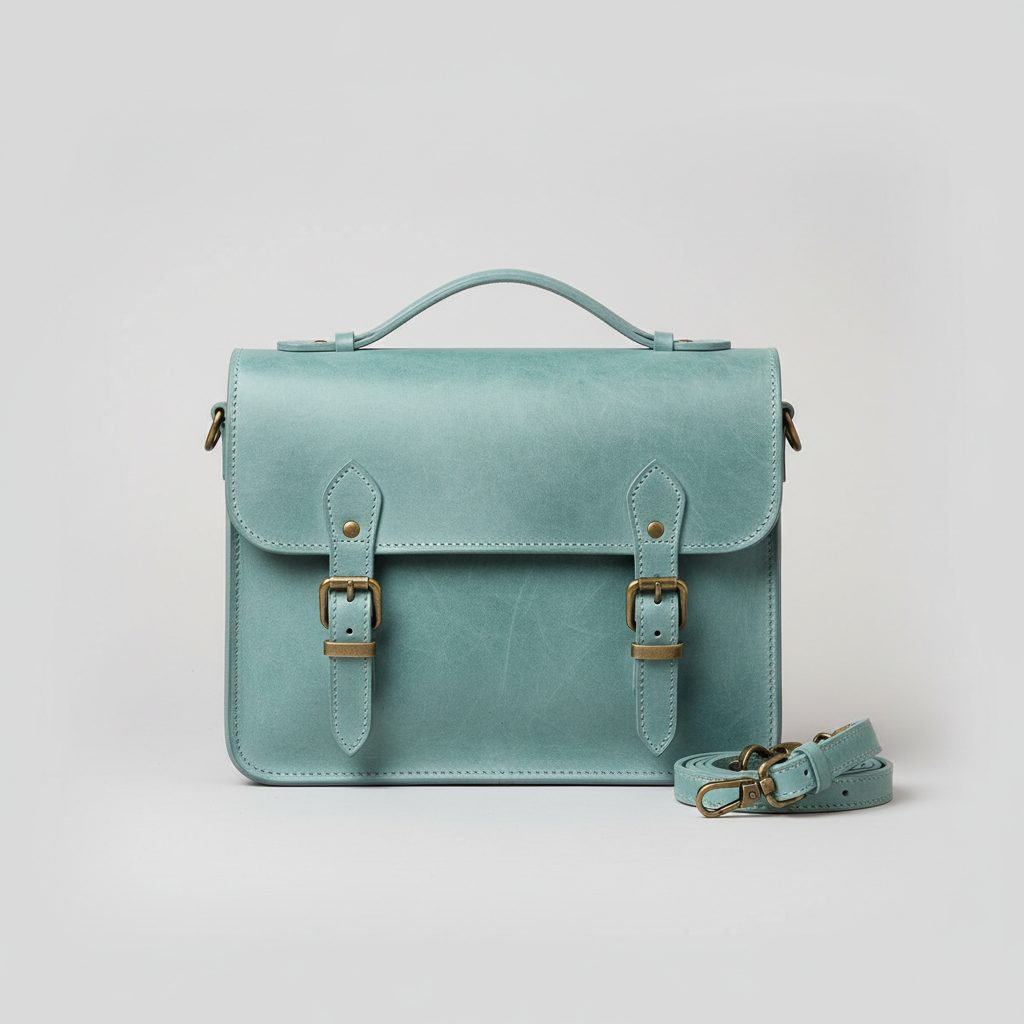 Vintage Satchel in Aqua Mist – Hero view