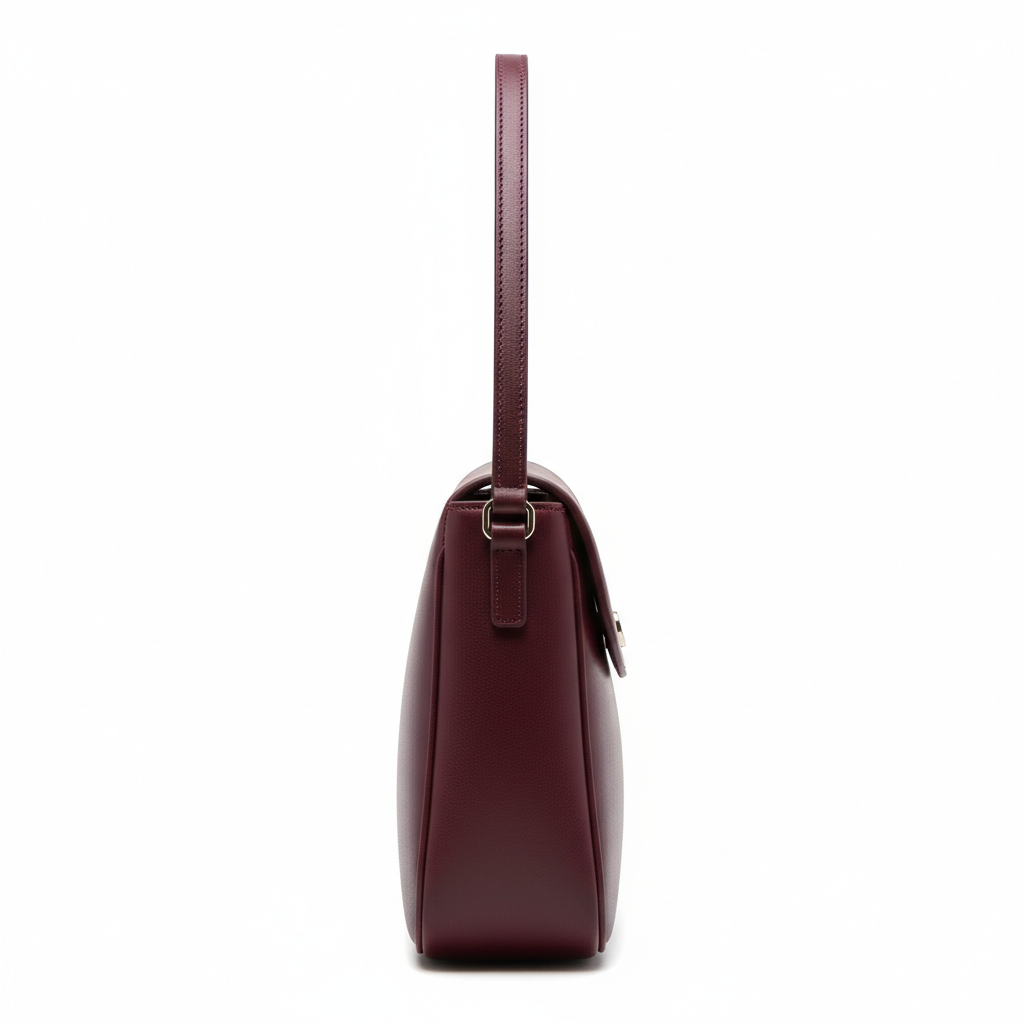 Daily Essentials Bag – Burgundy Wine – Side View