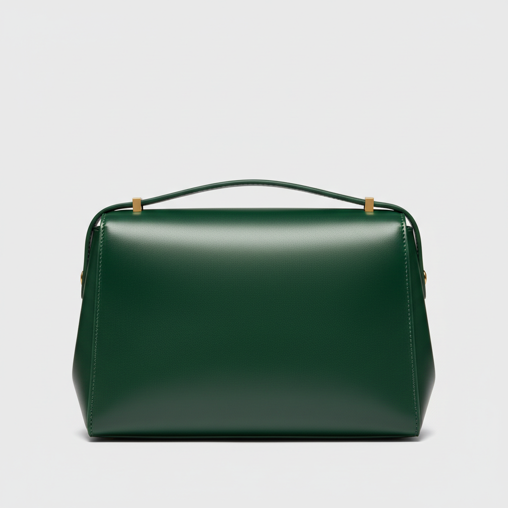 Sophisticated Knot shoulder bag in Emerald Green - front view