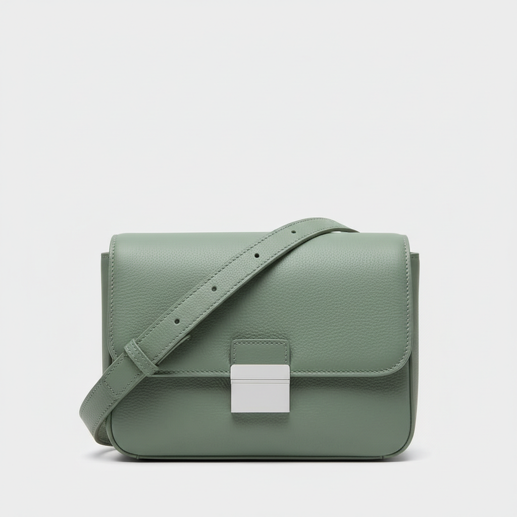 Luxe Harmony luxury shoulder bag in Pistachio Green – front view