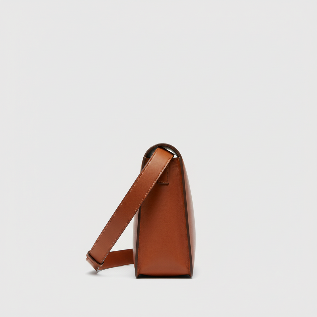 Sophisticated Knot shoulder bag in Cinnamon Copper - side view