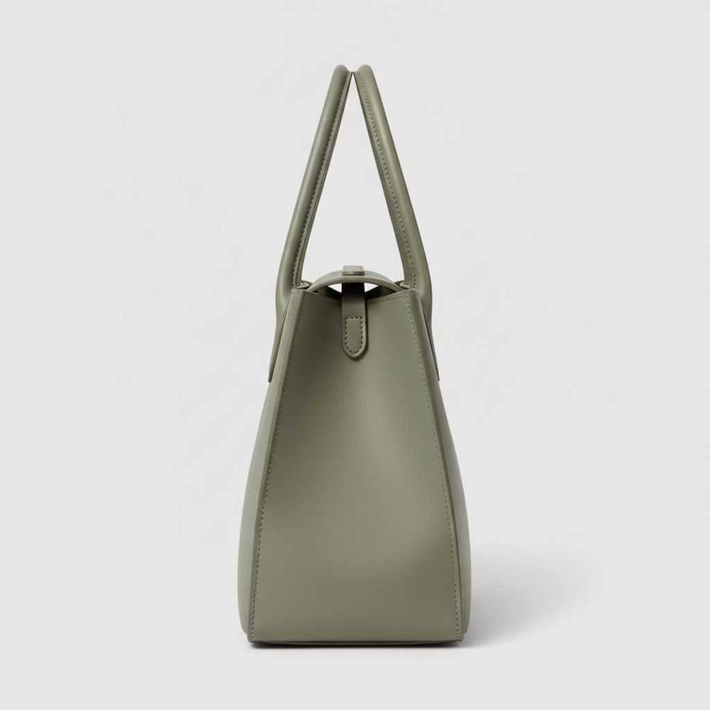 Grace Tote in Sage Green – Side view