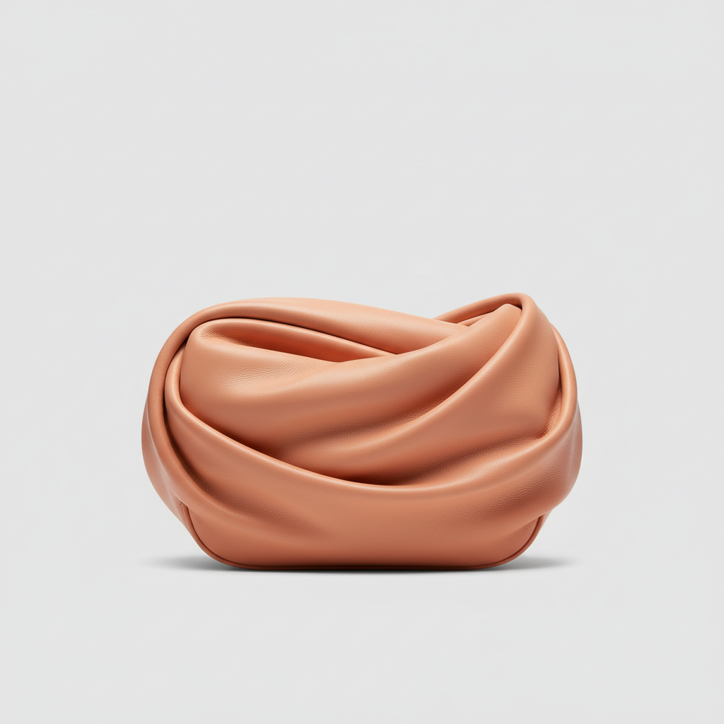 Classic Carry sculptural leather handbag in Coral Peach - hero view