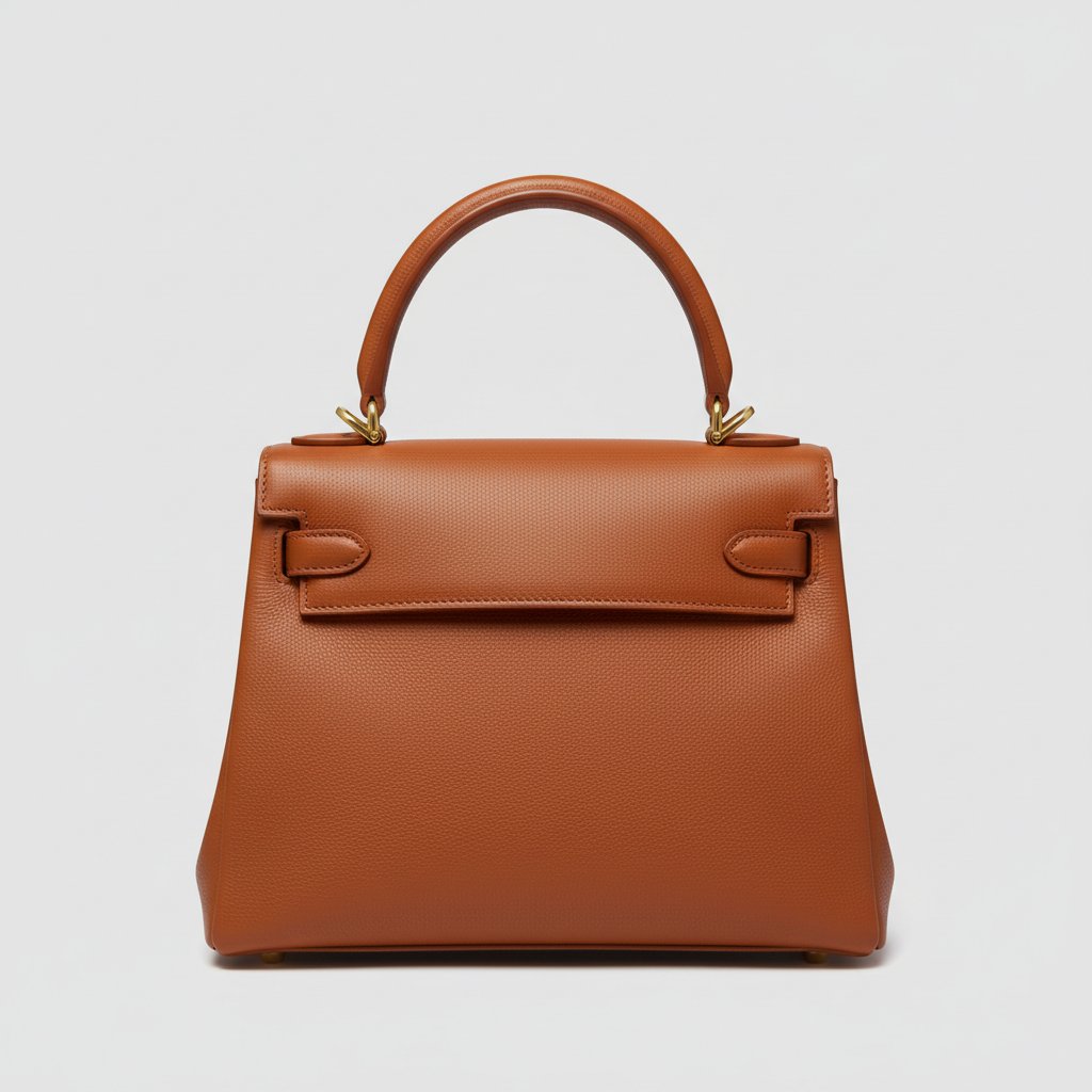 Refined Aura premium handbag in Burnt Sienna - front view