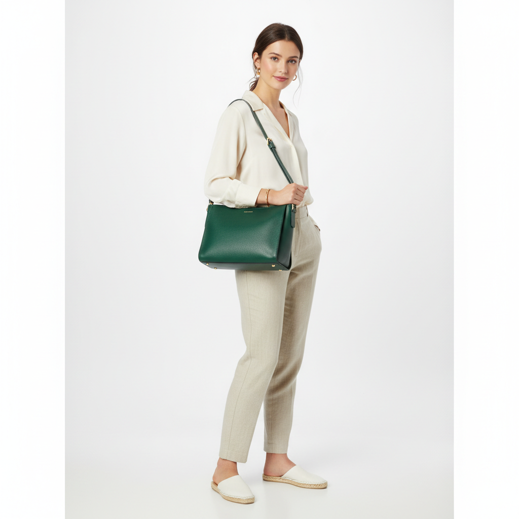 Daily Essentials Bag – Forest Emerald – Model