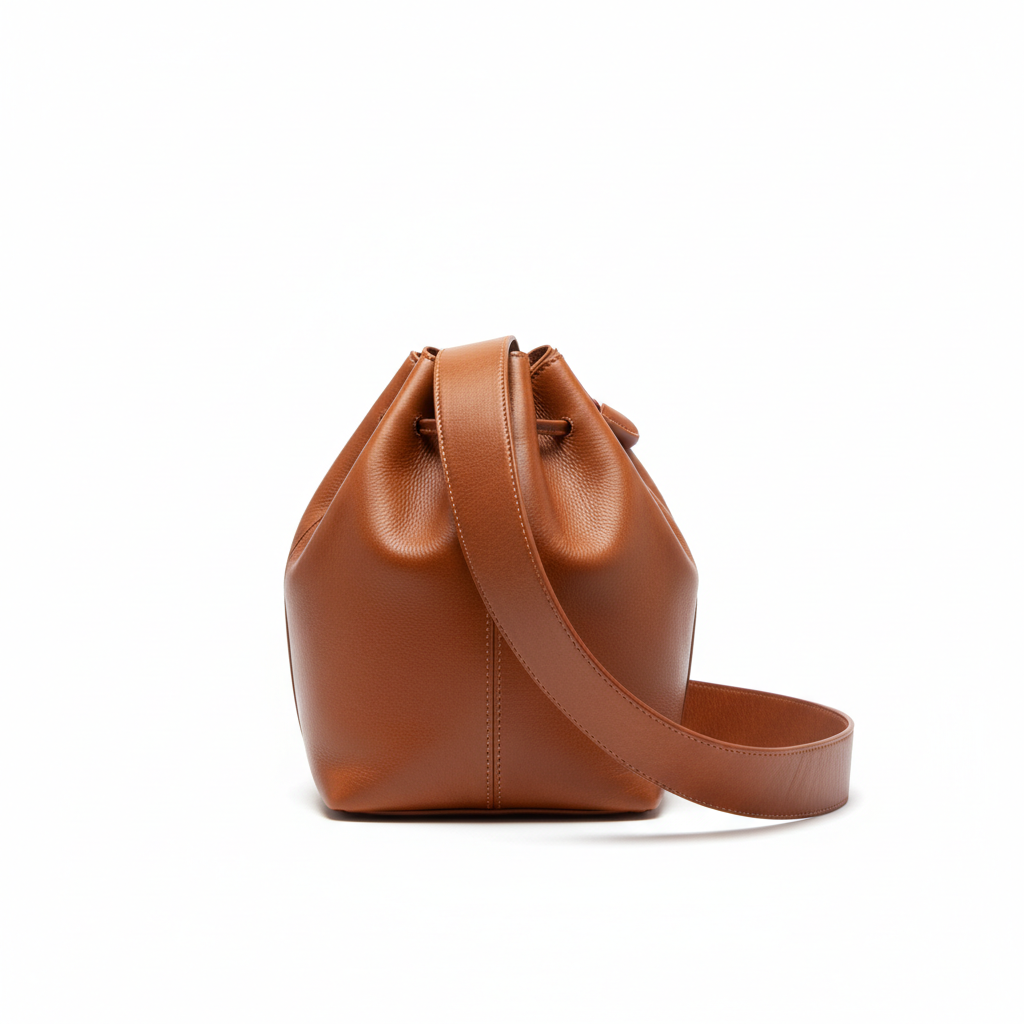 Soft Bucket Bag – Cinnamon Bronze – Side View