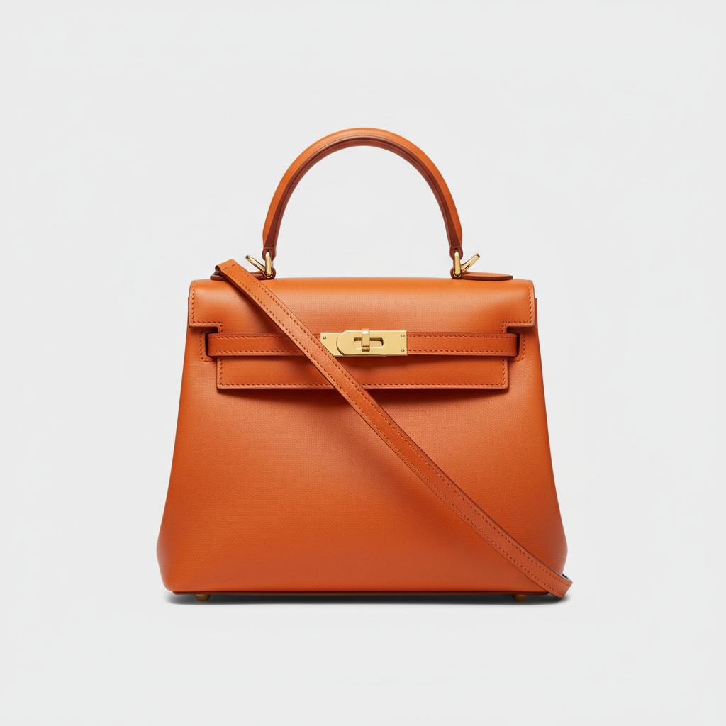 Timeless Charm luxury handbag in Sunset Orange - hero view