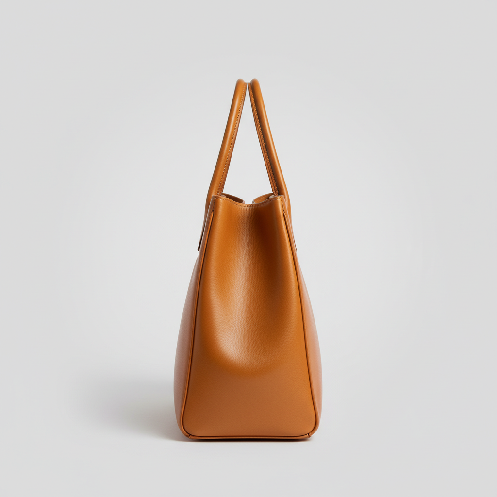 Grace Tote in Amber Gold – Side view