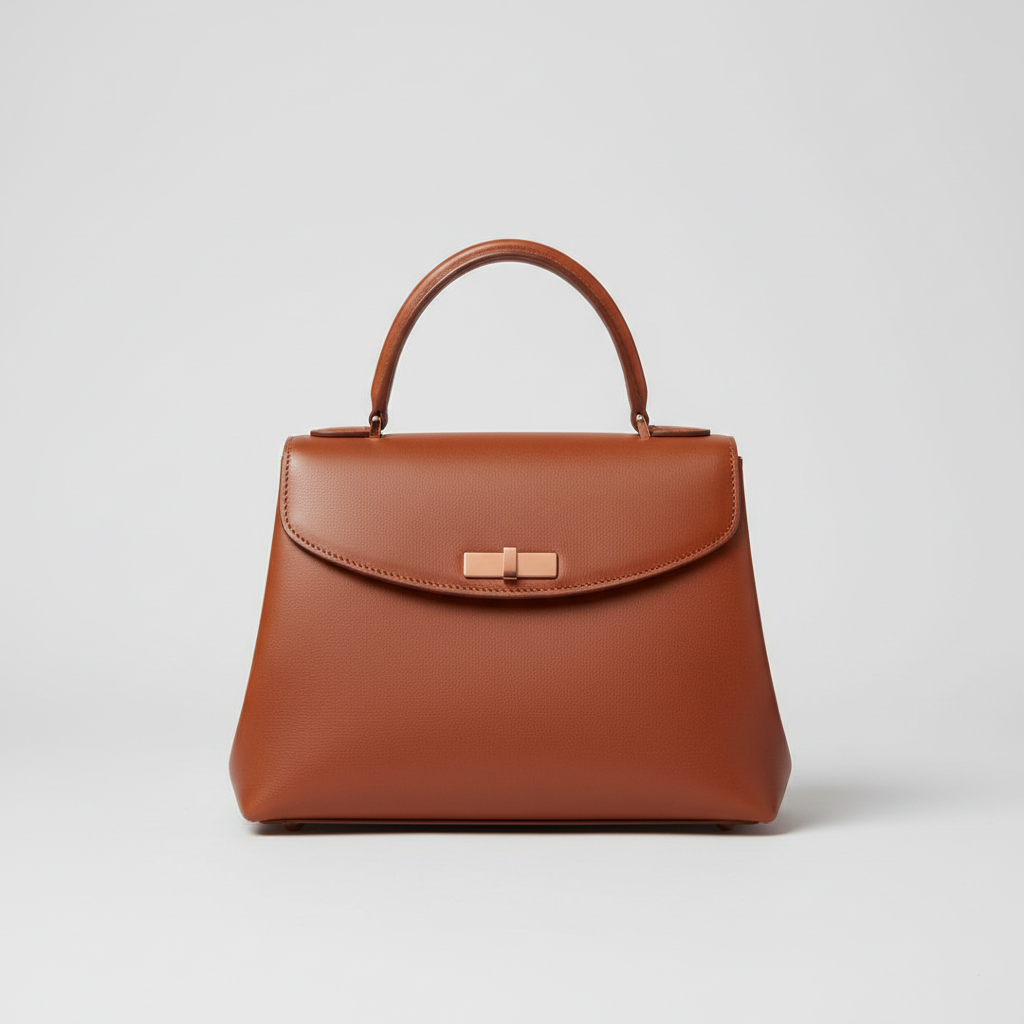 Modern Aura luxury handbag in Cinnamon Copper – front view