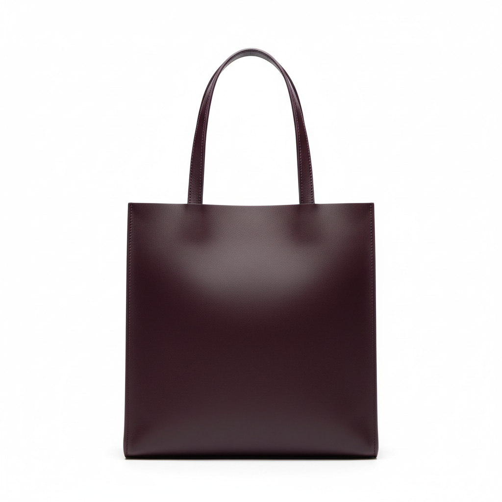 Urban Stylish Tote – Deep Plum – Front View