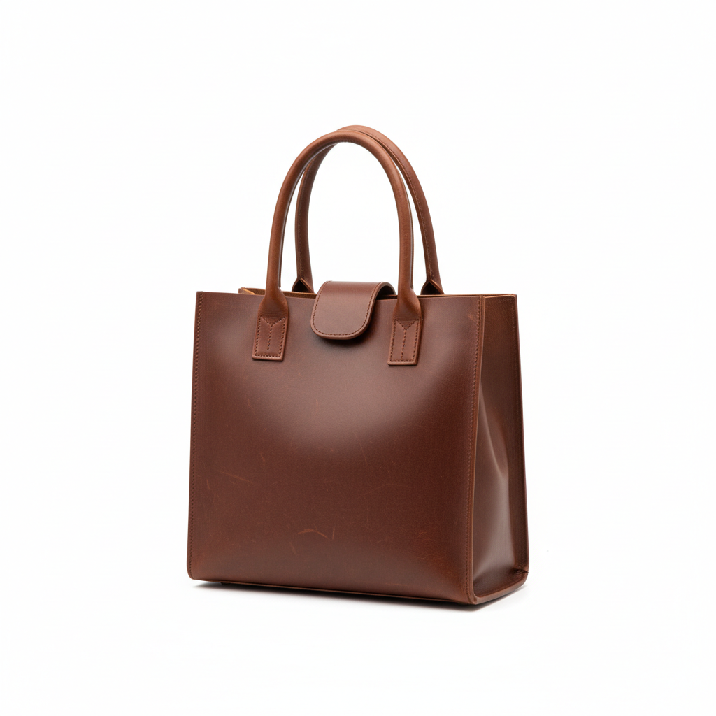 Vintage Leather Tote – Chocolate Brown – Hero