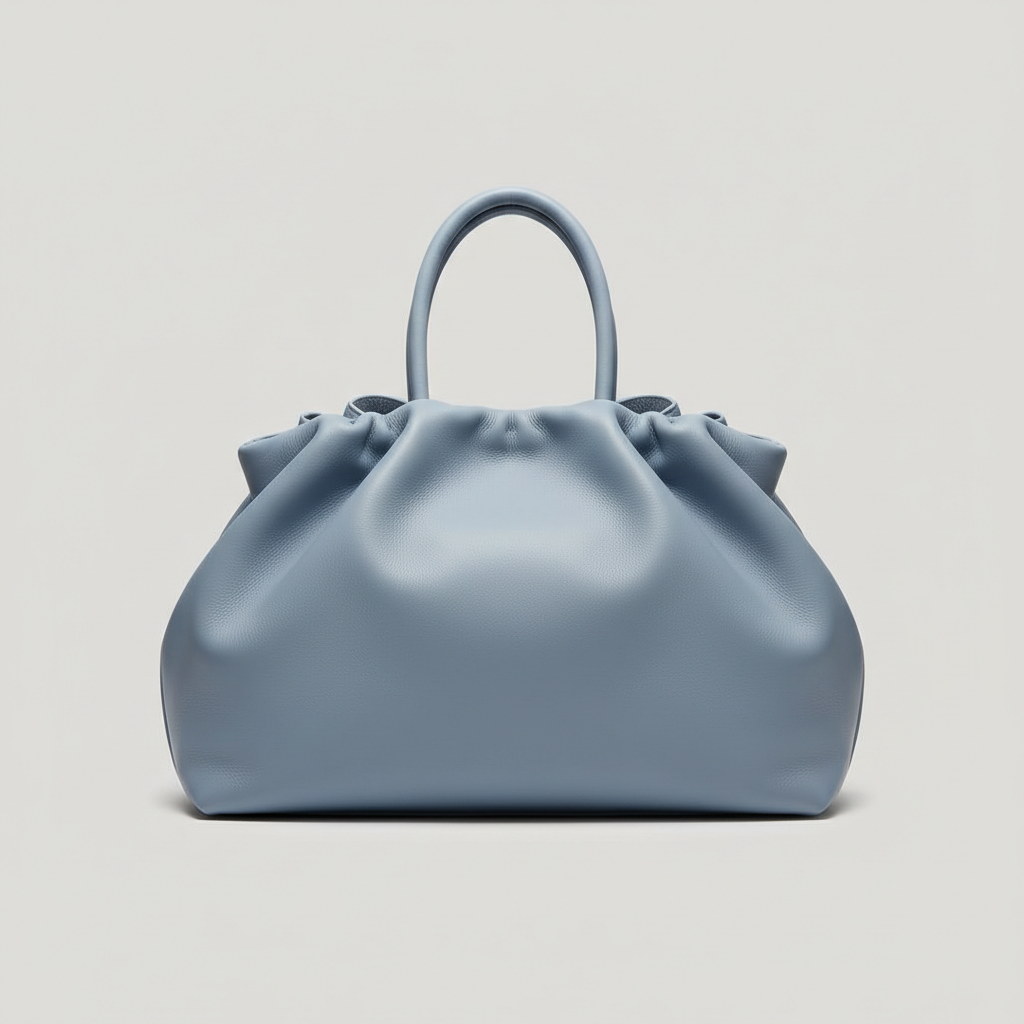 City Sleek Bag gathered tote in Sky Blue – hero view
