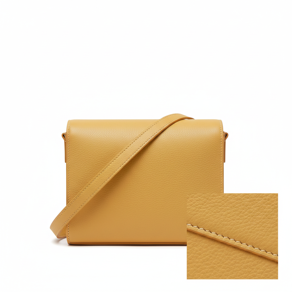 Daily Essentials Bag – Butter Yellow – Leather Detail