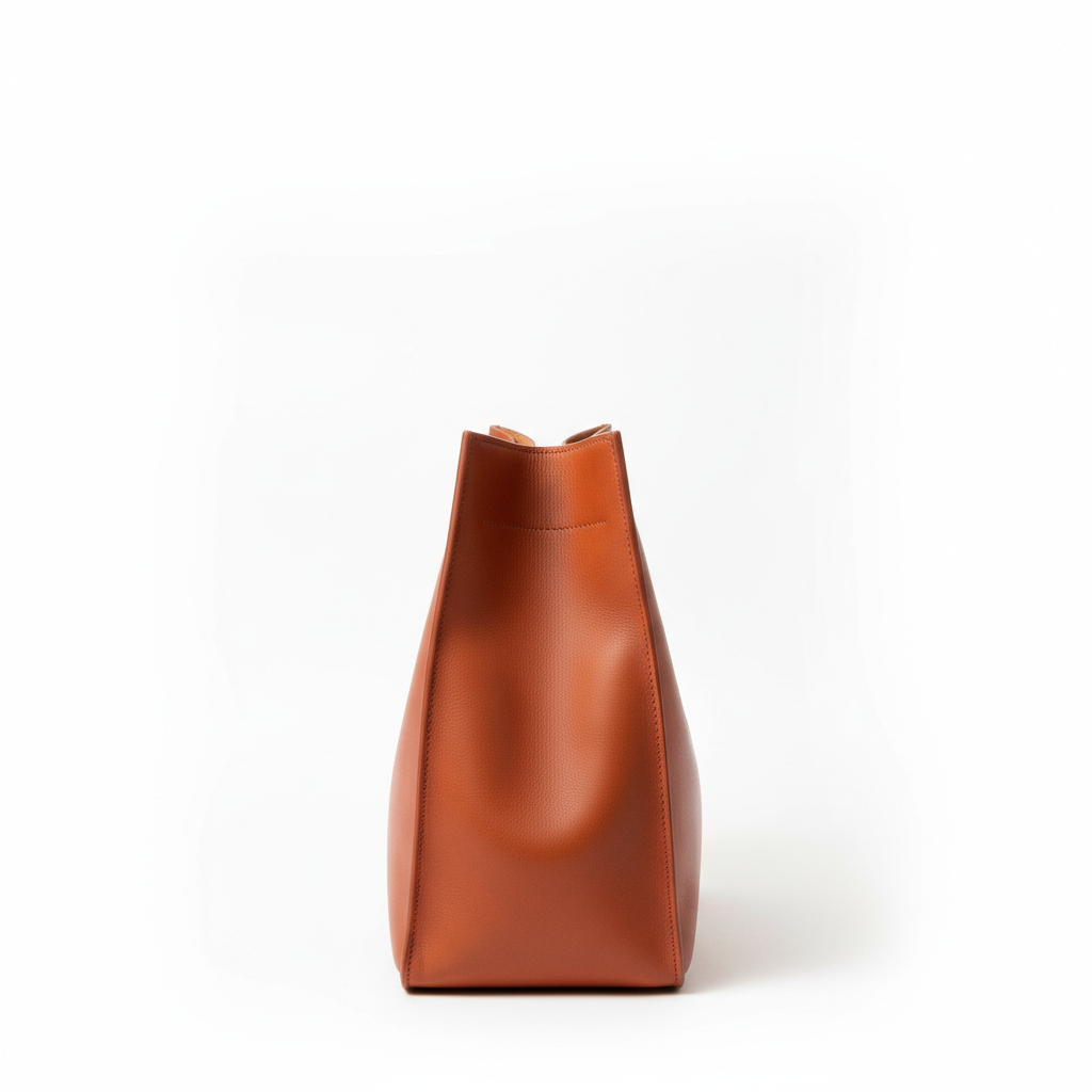 Urban Stylish Tote – Terracotta Rust – Side View