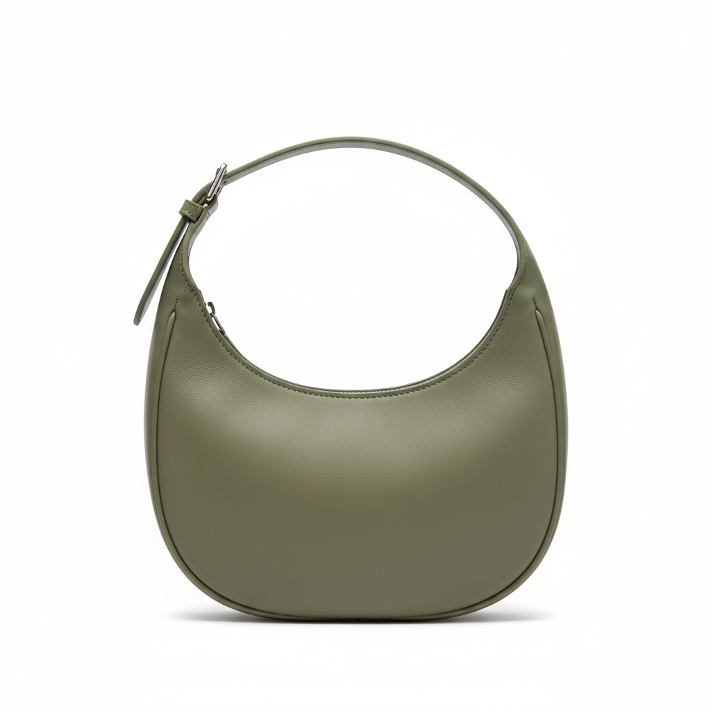 Minimalist Gather Bag – Olive Sage – Front View